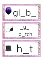 Vista previa - Tarjetas / Manipulativos - INGLÉS - Grafía de vocales minúscula imprenta (carnaval) - página 2