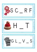 Vista previa - Tarjetas / Manipulativos - INGLÉS - Grafía de vocales MAYÚSCULA (invierno) - Portada