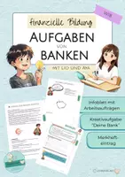 Vorschau - Unterrichtsreihen - Lio und Aya Aufgaben von Banken finanzielle Bildung - Deckblatt