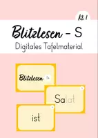 Vorschau - Präsentationen/Tafelbilder - Blitzlesen zum Buchstaben S - Digitales Tafelmaterial - Deckblatt