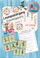 Vorschau - Arbeitsblätter - Lesespaziergang_Faschingsparty. - Deckblatt