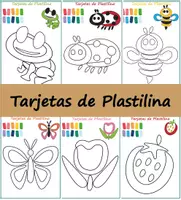 Vista previa - Hojas de trabajo - Tarjetas de Plastilina: Animales y Naturaleza (Motricidad Fina) - Portada