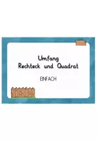 Vorschau - Stundenentwürfe - Aufgabenkarten Umfang (3-fach differenziert) - Seite 1