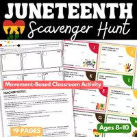 Vorschau - Spiele - Juneteenth Activities - Scavenger Hunt - Black History - Deckblatt
