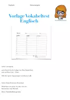 Vorschau - Test - Englisch Vorlage mini-vokabeltest - Deckblatt