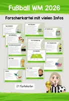 Vorschau - Arbeitsblätter - Wissenskartei zur Fußball WM2026 - Deckblatt