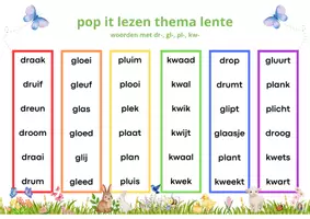 Voorbeeld - pop it lezen thema lente (thema 7 hup en aap) - Pagina 3