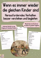 Vorschau - Arbeitsblätter - Wenn es im Klassenzimmer schwierig wird – Komplettpaket für den Umgang mit herausforderndem Verhalten Materialpaket - Seite 1