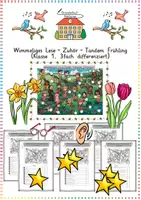 Vorschau - Arbeitsblätter - Frühling: Wimmeliges Lese-Zuhör-Tandem (Lesetraining / 3-fach diff.) - Deutsch - Kl. 1 - Deckblatt