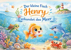 Vorschau - Bildkarten - Kamishibai Geschichte Kinder – Der kleine Fisch Henry – 8 Bildkarten PDF – Unterwasser Märchen – Kindergarten Vorschule – Bildergeschichte Meer - Seite 3