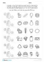 Vorschau - Arbeitsblätter - Silbenrutsche Übungen für die 1. & 2. Klasse - Seite 2