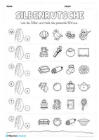 Vorschau - Arbeitsblätter - Silbenrutsche Übungen für die 1. & 2. Klasse - Seite 3