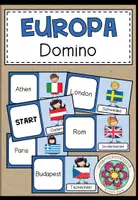 Vorschau - Spiele - EUROPA - Länder und Hauptstädte Domino (2 Spiele) - Deckblatt