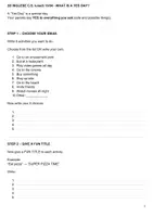anteprima - Esercizi - terza media INGLESE - WHAT IS A YES DAY? - Pagina di copertina