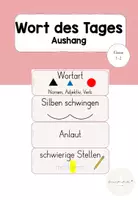 Vorschau - Poster - Wort des Tages Klasse 1 Tafelmaterial - Deckblatt