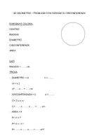 anteprima - Materiale di supporto/inclusione - terzo anno GEOMETRIA – PROBLEMI CON CERCHIO E CIRCONFERENZA - Pagina 1