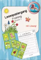 Vorschau - Arbeitsblätter - Lesespaziergang_Frühling - Deckblatt