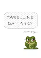 anteprima - Schede informative - Tabelline da 1 a 100 - Pagina di copertina