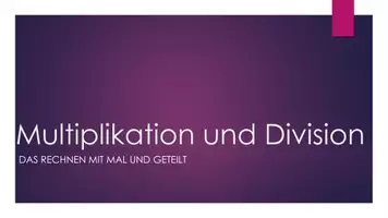 Vorschau - Präsentationen/Tafelbilder - Multiplikation und Division - Natürliche Zahlen - Seite 1