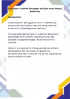 Aperçu - Feuilles d'exercices - Émotions Découper Coller – Photos Réelles - Page 1