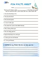 Vorschau - Arbeitsblätter - thank you fun facts coupon - Deckblatt