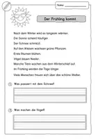 Vorschau - Arbeitsblätter - Leseblätter Frühling Klasse 2 - Seite 3