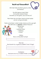 Vorschau - Arbeitsblätter - Kinderrechte Recht auf Gesundheit - Deckblatt