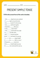 Vorschau - Arbeitsblätter - Simple Present Tense- Exercise Worksheet - Seite 2