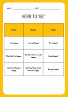 Vorschau - Arbeitsblätter - To be- Grammar Worksheet - Deckblatt