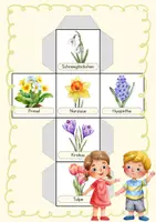 Vorschau - Stationenlernen - Frühblüher-Würfel – Pflanzen erkennen & benennen (differenziert) - Deckblatt