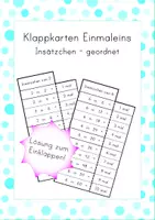 Vorschau - Stationenlernen - Einmaleins-Klappkarten - Insätzchen - geordnet - Deckblatt