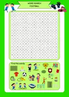 Vista previa - Hojas de trabajo - Word search - Football - página 1