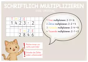 Vorschau - Poster - Schriftliche Multiplikation - Aushänge/Tafelmaterial - Seite 3