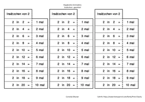 Vorschau - Stationenlernen - Einmaleins-Klappkarten - Insätzchen - geordnet - Seite 3