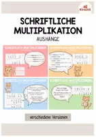 Vorschau - Poster - Schriftliche Multiplikation - Aushänge/Tafelmaterial - Deckblatt