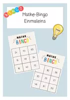 Vorschau - Arbeitsblätter - Mathe-Bingo Spielkarten für das kleine Einmaleins - Deckblatt