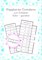 Vorschau - Stationenlernen - Einmaleins-Klappkarten - Teilen - geordnet - einkleben - Deckblatt