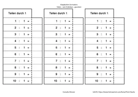 Vorschau - Stationenlernen - Einmaleins-Klappkarten - Teilen - geordnet - einkleben - Seite 2