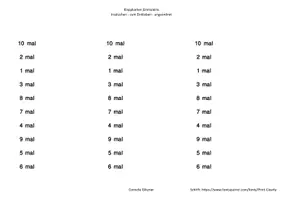 Vorschau - Aufgabenkarten - Einmaleins-Klappkarten - Insätzchen - ungeordnet - einkleben - Seite 3