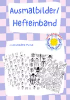 Vorschau - selbst erstellte Cliparts/Grafiken - Black & White Ausmalbilder Hefteinband - Deckblatt