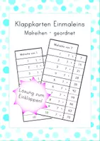 Vorschau - Fördermaterial/Inklusion - Einmaleins-Klappkarten - Malreihen - geordnet - Deckblatt