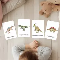 Προεπισκόπηση - Flashcards - Κάρτες 3 μέρων Montessori "Οι δεινόσαυροι" Born2Play - Εξώφυλλο