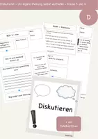 Vorschau - Arbeitsblätter - Diskutieren - die eigene Meinung bilden - Klasse 5 und 6 - Deckblatt