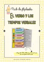 Vista previa - Hojas de trabajo - Flipbooks tiempos verbales - Portada