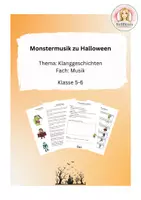 Vorschau - Arbeitsblätter - Meine Monstermusik - Klanggeschichten (Musik, Klasse 5-6) - Deckblatt