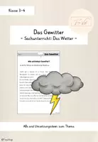 Vorschau - Arbeitsblätter - Das Wetter: Entstehung von Gewittern - Deckblatt