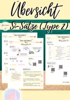 Vorschau - Arbeitsblätter - Übersicht: Si-Sätze Typ 2 - Deckblatt
