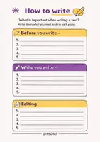 Vorschau - Arbeitsblätter - How to write- Wie schreibe ich Texte? - Seite 1