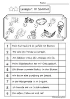 Vorschau - Stationenlernen - Lesespur | Im Sommer | 3 fach differenziert | Klasse 2/3 - Seite 2
