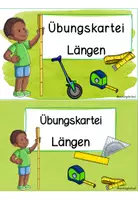 Vorschau - Stationenlernen - Längen Mathematik | Größen & Messen | Grundschule Übungskartei Klasse 2-4 - Seite 1
